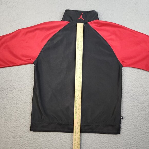 Nike Air Jordan Track Jacket Large 16/18 Years Black Red Logo Boys Basketball - Picture 11 of 12
